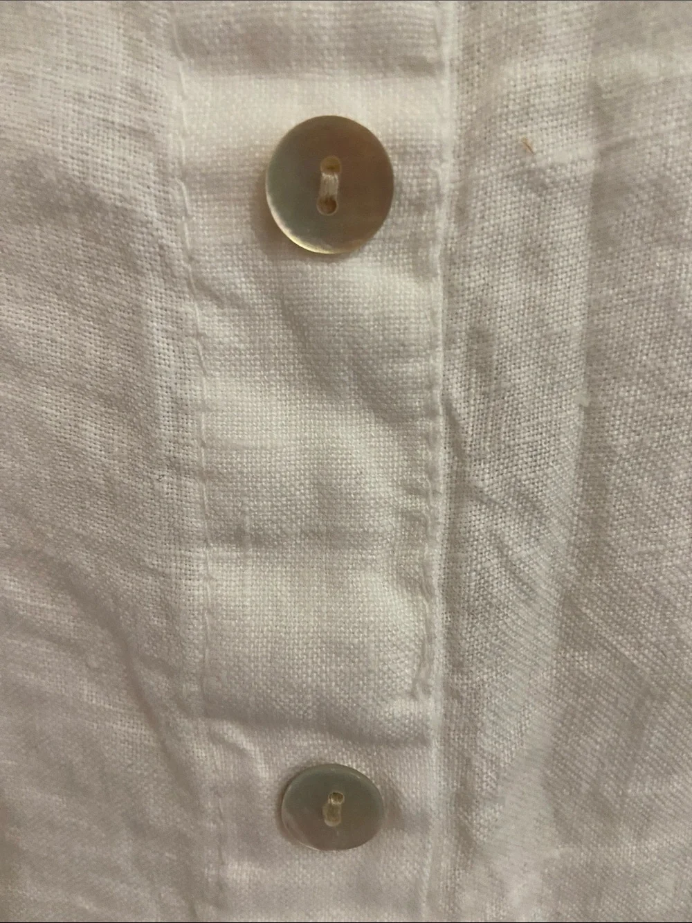 Women’s White Linen Scoop-Neck Tunic - Picture 6 of 6